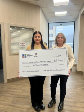 Alden Credit Union Supports Lorraine’s Soup Kitchen & Pantry Through Elan Charitable Giving Program